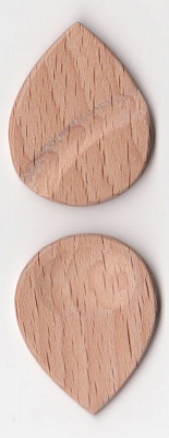 Thicket Wooden Guitar Pick - Thumb & Finger Groove - White Beech - Pack of Three